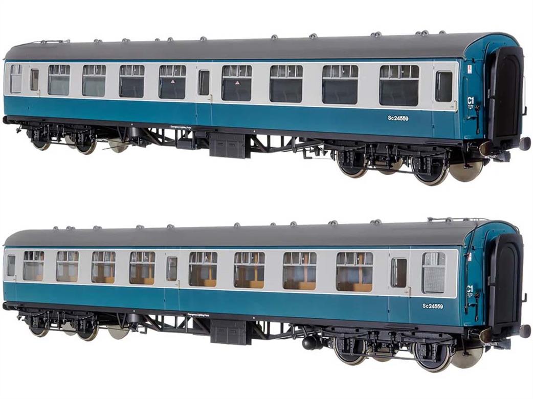 Dapol Lionheart Trains O Gauge 7P-001-703 BR SC24559 Mk1 SK Second Corridor Coach Blue & Grey Window Beading