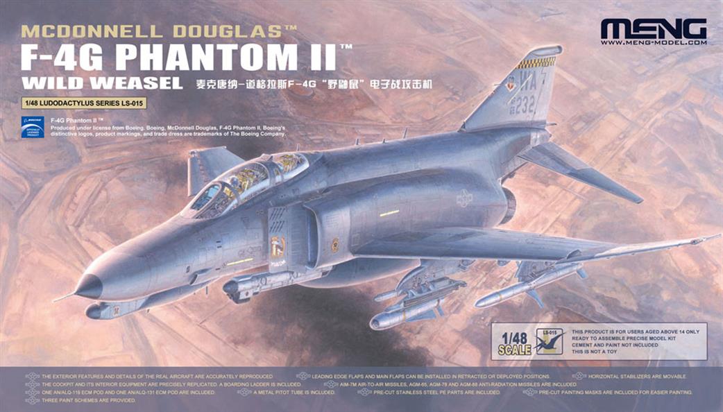 Meng 1/48th LS-015 F-4G Phantom II Wild Weasel USAF Jet kIt
