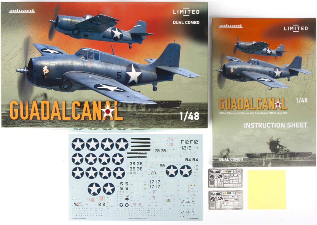 Eduard 11170 F4F-4 Wildcat Guadalcanal Dual Combo Profipack Plastic Kit 1/48