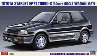 Hasegawa 20559 1/24th Toyota Starlet EP71 Turbo-S 3Door Middle Version 1987 Kit