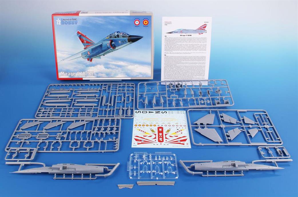 Special Hobby 1/72 72291 Mirage F.1 B/BE Jet Fighter Aircraft Plastic Kit