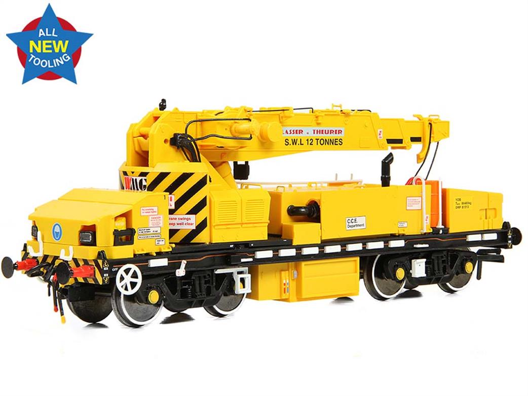 Bachmann EFE Rail OO E87048 Plasser 12T YOB Diesel-Hydraulic Crane DRP81513 Departmental Yellow