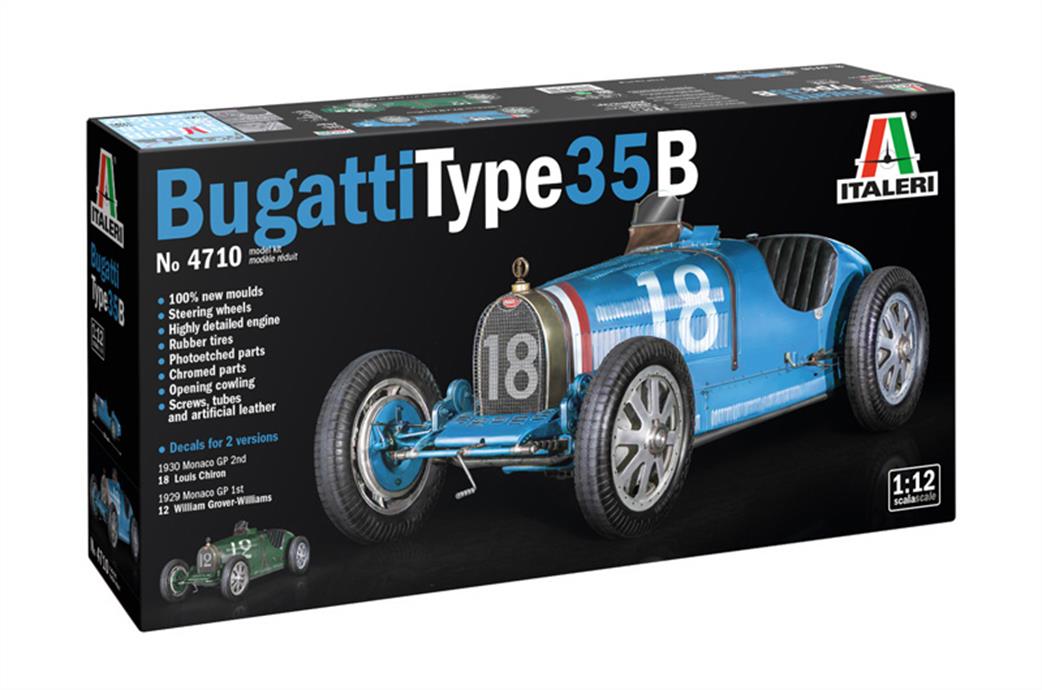 Italeri 1/12 4710 Bugatti Type 35B Race Car Model Kit