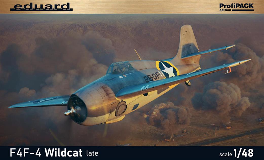 Eduard 1/48 82203 Grumman F4F-4 Wildcat US Navy Fighter WW2 Profipack Plastic Kit