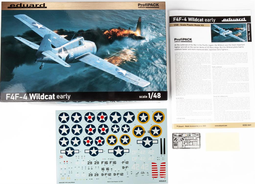 Eduard 1/48 82202 Grumman F4F-4 Wildcat US Navy Fighter WW2 Profipack Plastic Kit