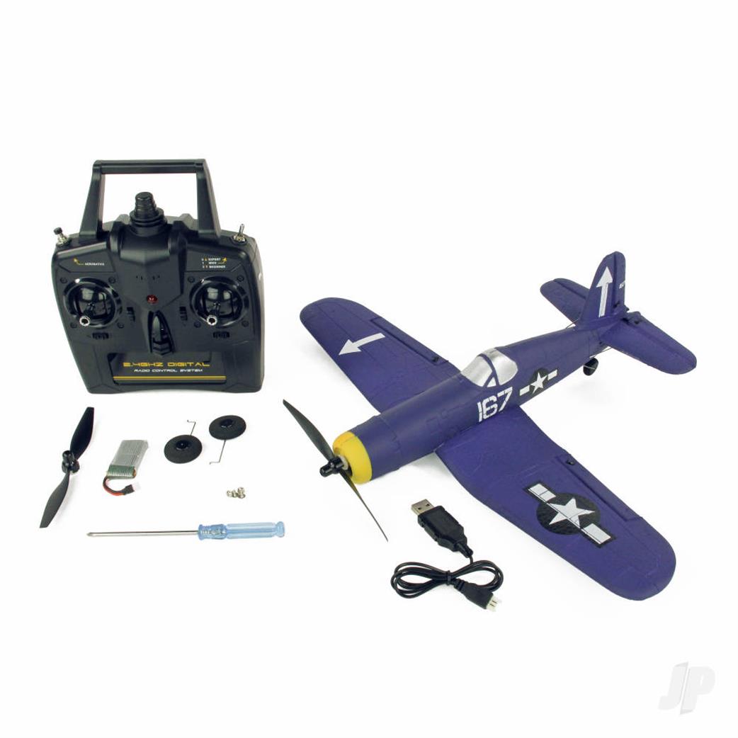 Volantex RC  V761-8 Vought F4U Corsair Micro R/C Warbird RTF With 6 Axis Gyro