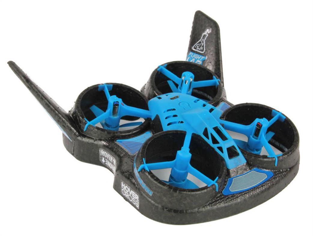 Flight Lab Toys  FHT1001 HoverCross 2-in-1 Ready-to-Fly Quadcopter and Hovercraft Blue
