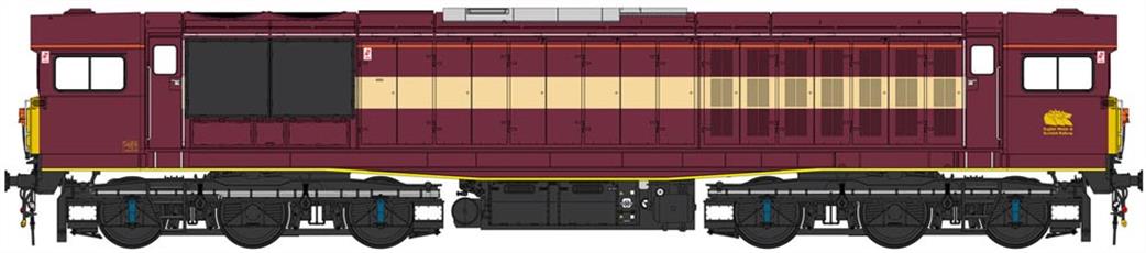Heljan 5854 Class 58 EWS Red Gold un-numbered (Phase 2) O Gauge
