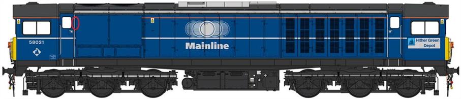 Class 58 Mainline Blue 58021 Hither Green (Phase 1) Gaugemaster Limited Edition