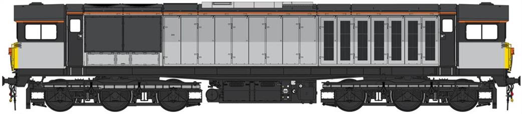 Heljan O Gauge 5858 Class 58 Railfreight Grey unbranded & un-numbered Phase 2