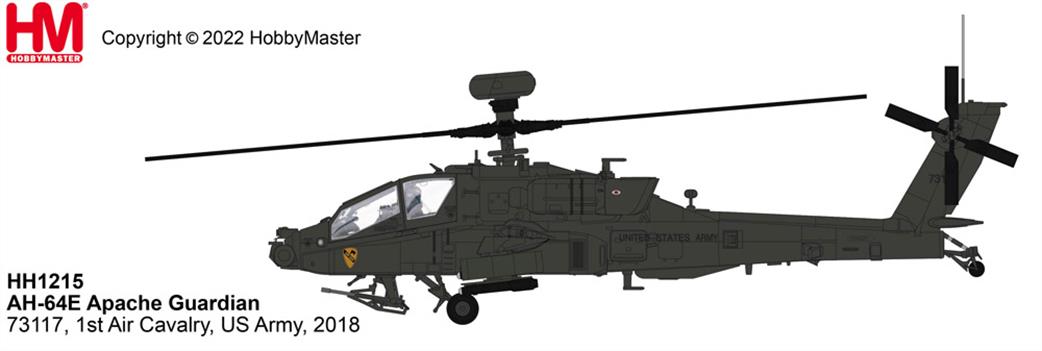 Hobby Master HH1215 Boeing AH-64E Apache Guardian Helicopter Model 1/72