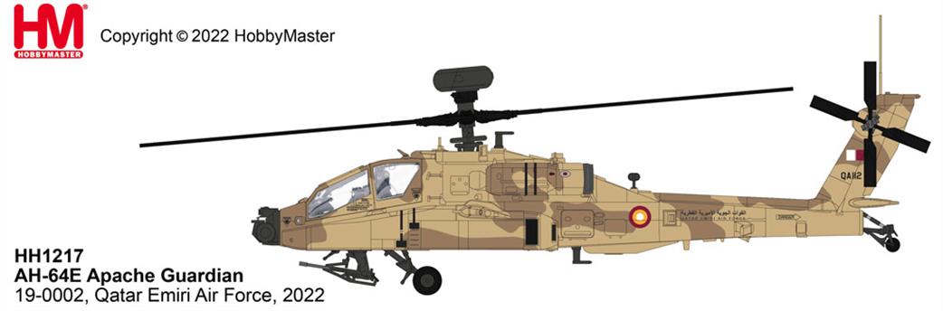 Hobby Master 1/72 HH1217 Boeing AH-64E Apache Guardian Qatar Emiri Helicopter Model