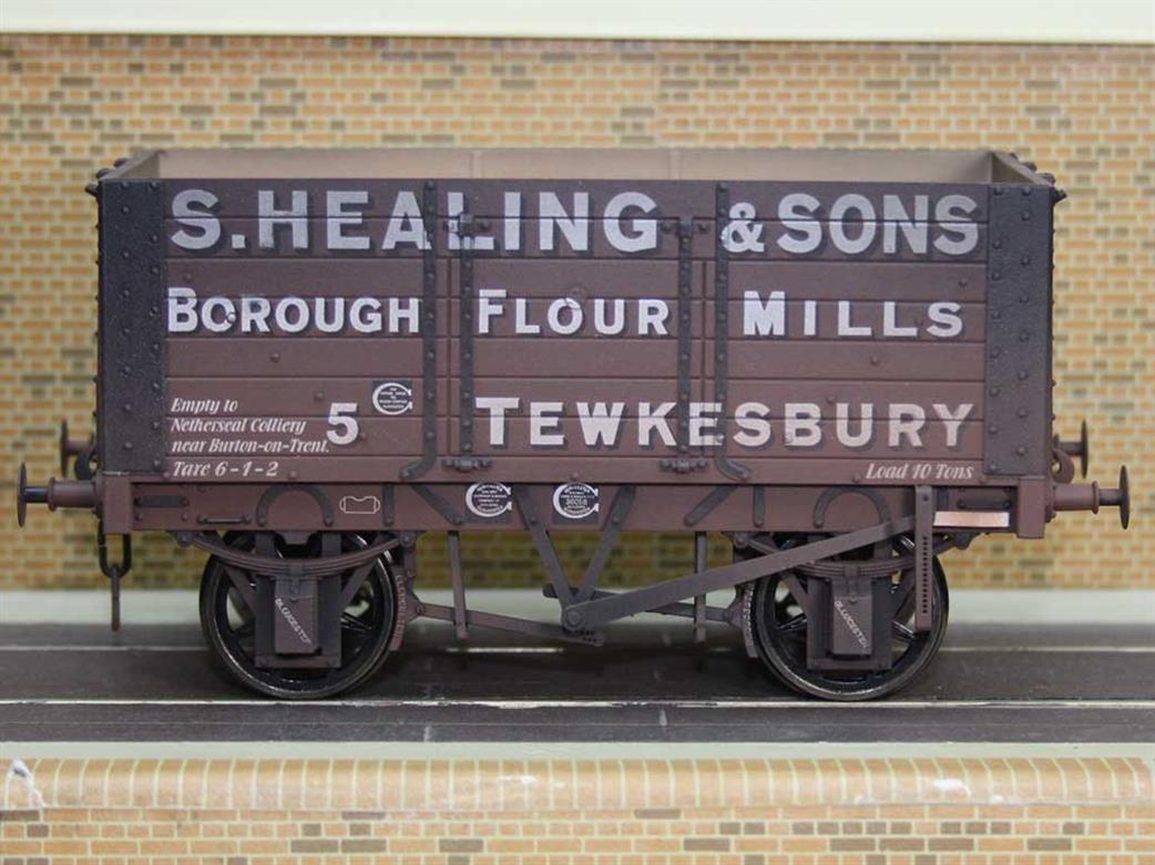 Dapol O Gauge 7F-072-007W S Healing & Sons Borough Flour Mills Tewkesbury RCH 1887 Type 7 Plank Open Wagon No.5 Weathered