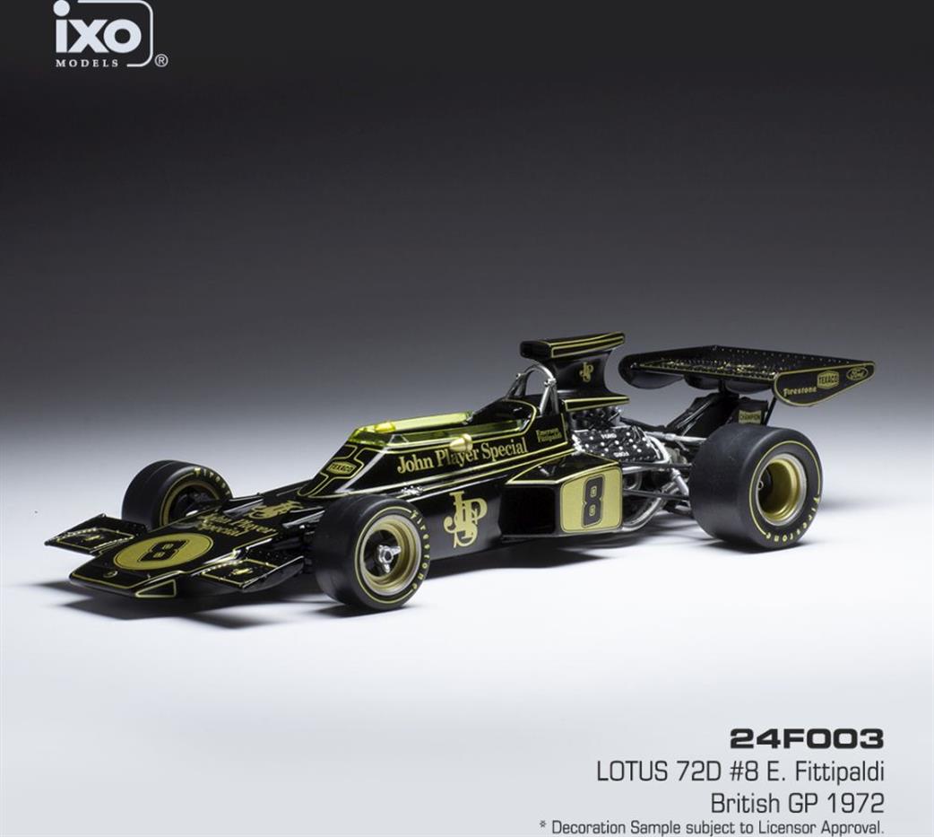 IXO 1/43 24F003 Lotus 72D #8 F1 GP Great Britain 1972 E.Fittipaldi Model