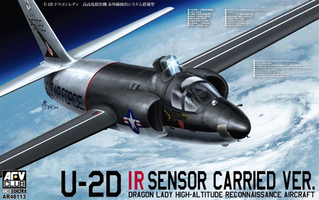 AFV Club 1/48 AR48113 U-2D Dragon Lady IR Sensor Carried Version High Altitude Reconnaissance Aircraft