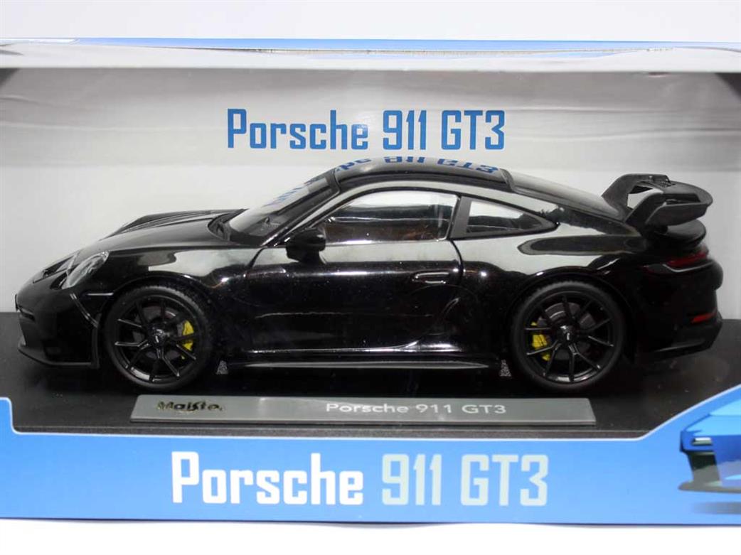 Maisto 1/18 M36458BK 2022 Porsche 911 Gt3 Model Black