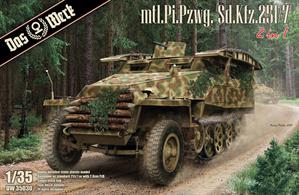 German SdKfz 251/7 Mtl.Pi.Pzwg WW2 German Halftrack Plastic KitHighly detailed static plastic model Buildable as standard 251/7 or with 2,8cm Panzerbüchse Single track links Four paint schemes &amp; decal options Photo-Etch-Parts for fine extra detail included Detailed representation of interior Detachable bridging elements