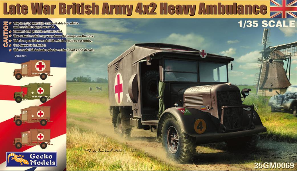 Gecko Models 1/35 35GM0069 Late War British Army 4X2 K2Y Heavy Ambulance Kit