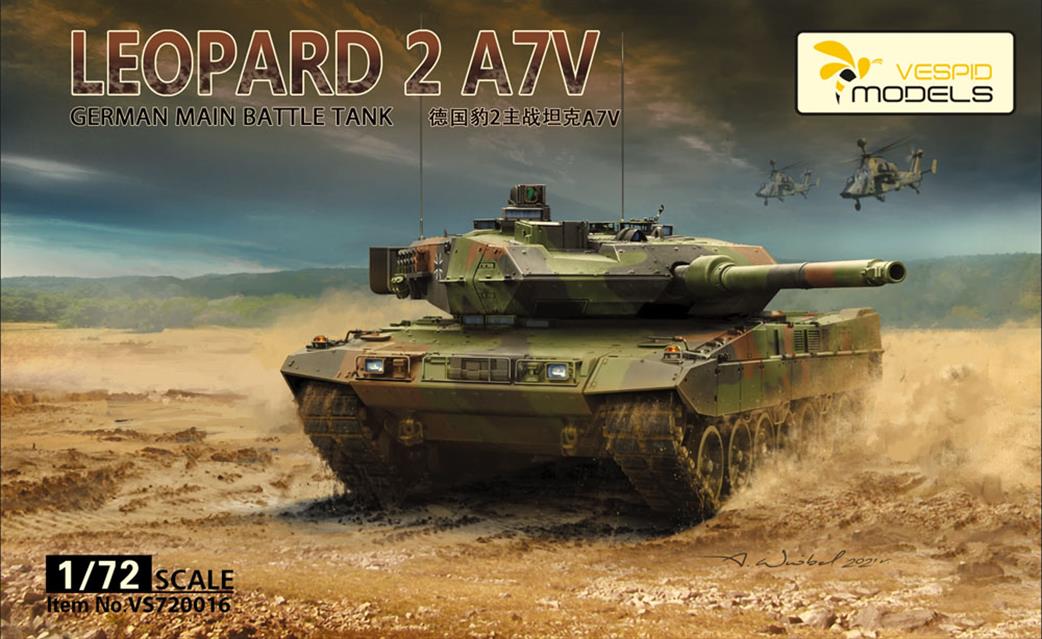 Vespid Models 1/72 VS720016 Leopard 2 A7V German Main Battle Tank Plastic Kit