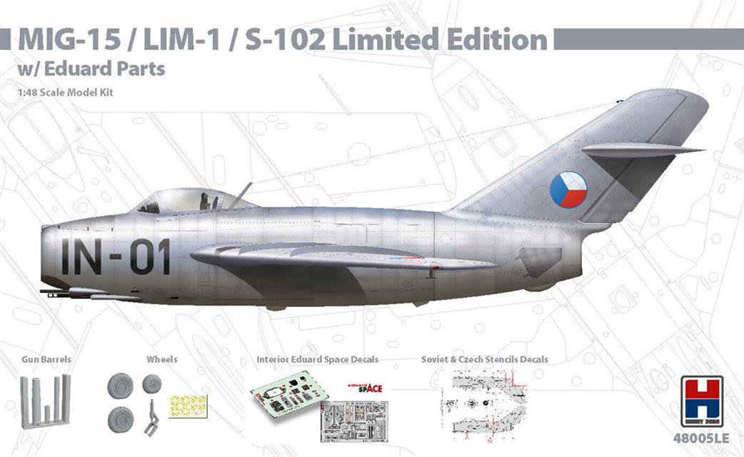 Hobby 2000 1/48 48005LE Mig-15 Lim-1 S-102 with Eduard Part Limited Edition Kit