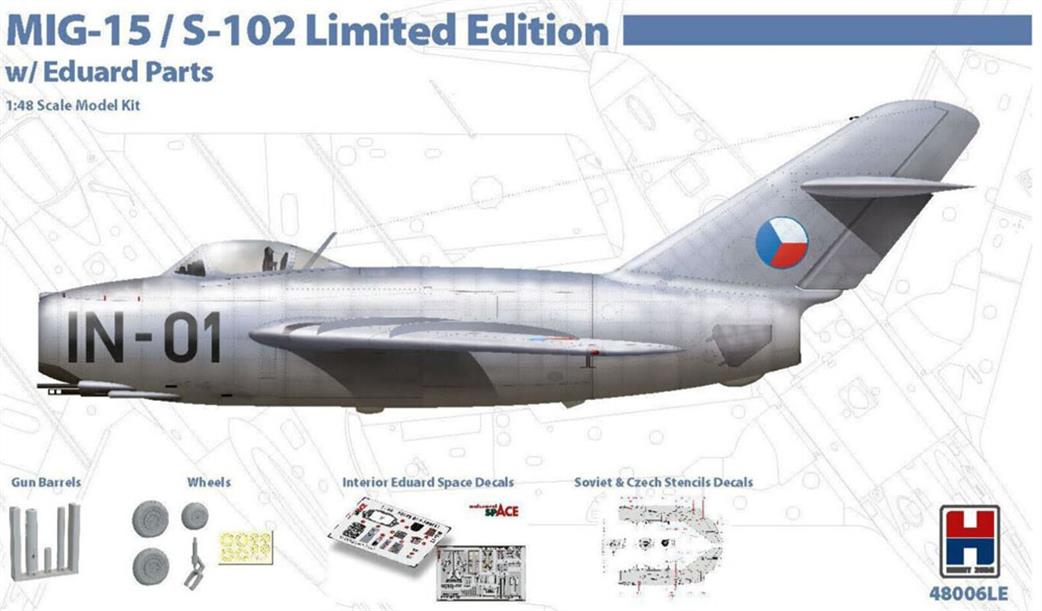 Hobby 2000 1/48 48006LE Mig-15 S-102 with Eduard Part Limited Edition Kit