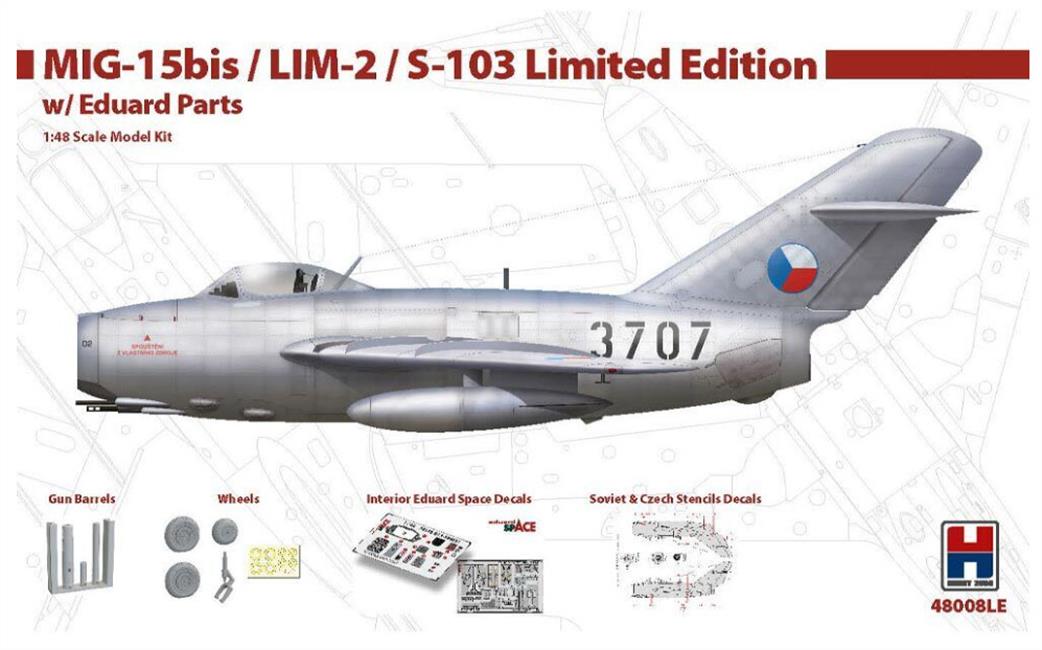 Hobby 2000 1/48 48008LE Mig-15bis Lim-2 S-103 with Eduard Part Limited Edition Kit