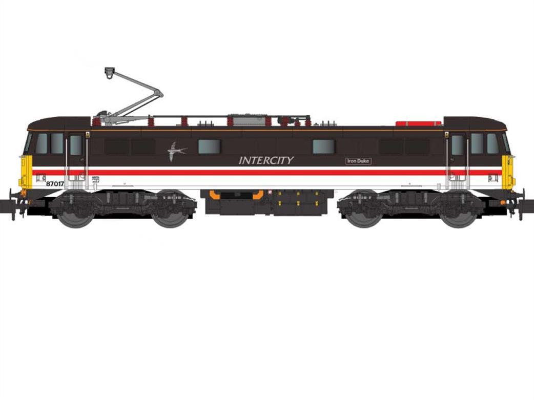 Dapol N 2D-087-002 BR 87017 Iron Duke Class 87 Electric Locomotive BR InterCity Swallow