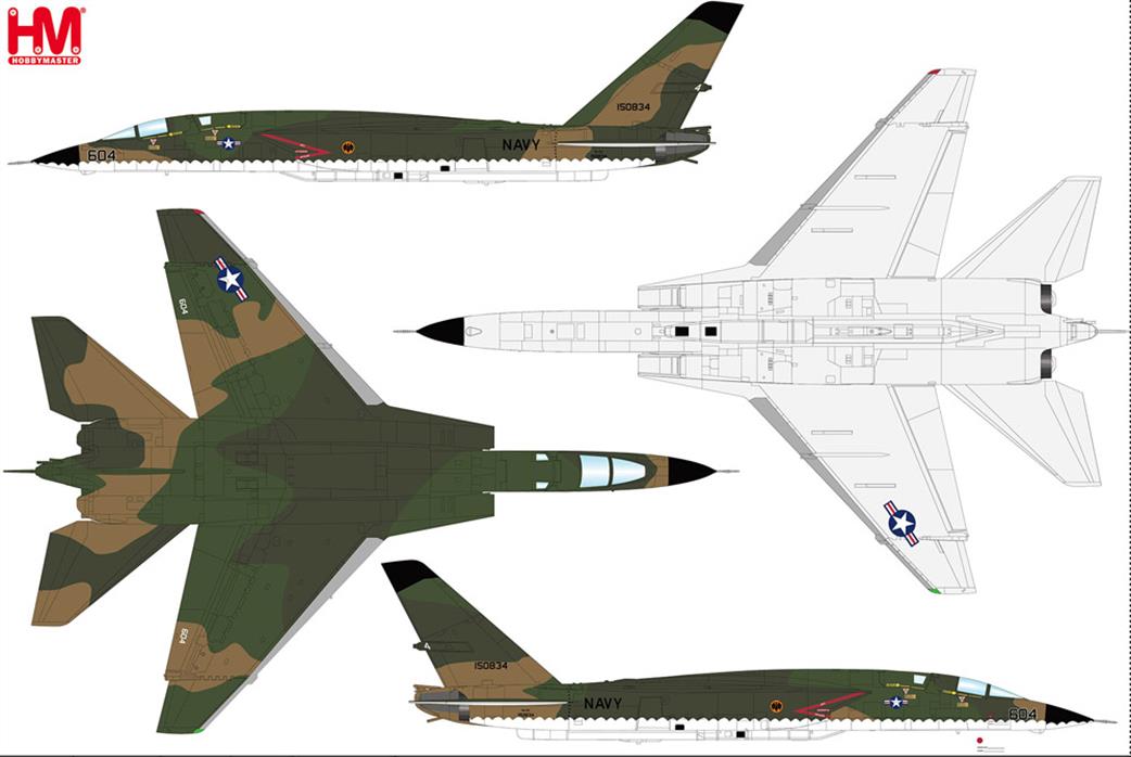 Hobby Master 1/72 HA4706 RA-5C Vigilante Experimental SEA Camo Scheme 150834/604 RVAH-13 Bats USS Kitty Hawk 1966