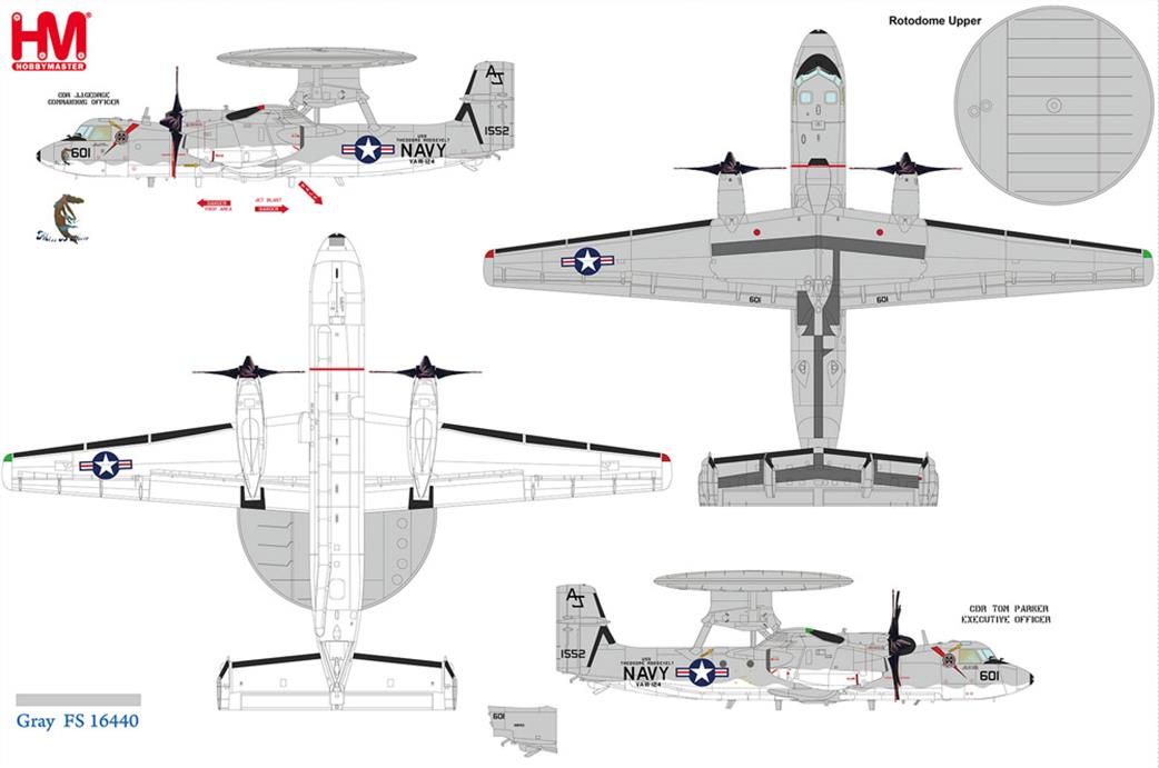 Hobby Master 1/72 HA4820 E-2C Hawkeye Miss B.Havin 161552 VAW-124 Bear Aces 1991 Operation Desert Storm