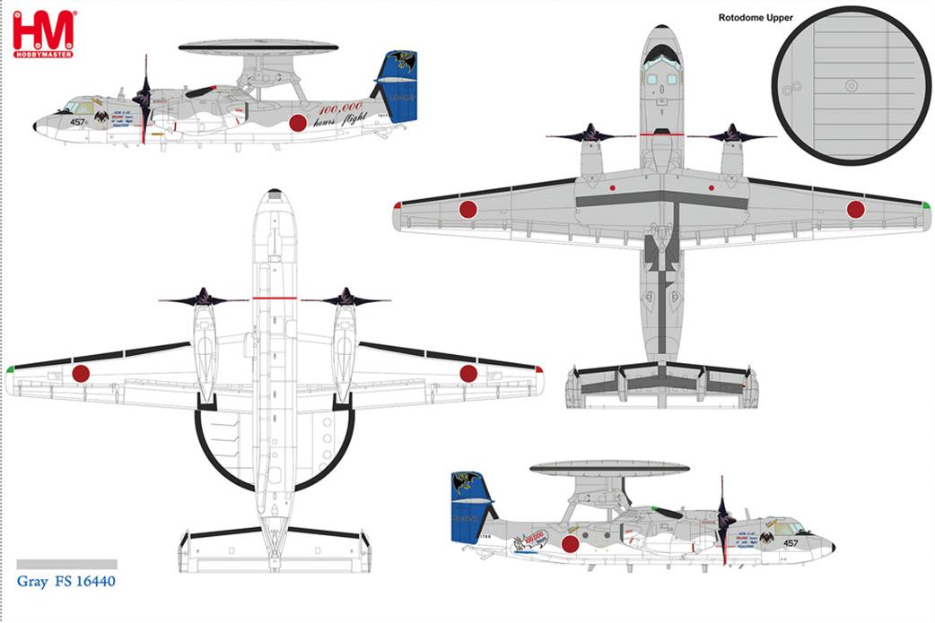 Hobby Master 1/72 HA4821 E-2C Hawkeye 100,000 flight hours of JASDF 54-3457/161786 JASDF 2009