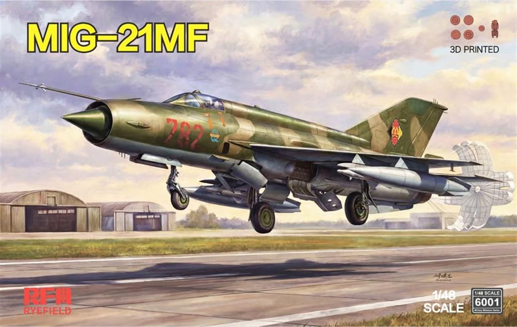 Rye Field Model 1/48 6001 Mig-21MF Russian Fighter Kit