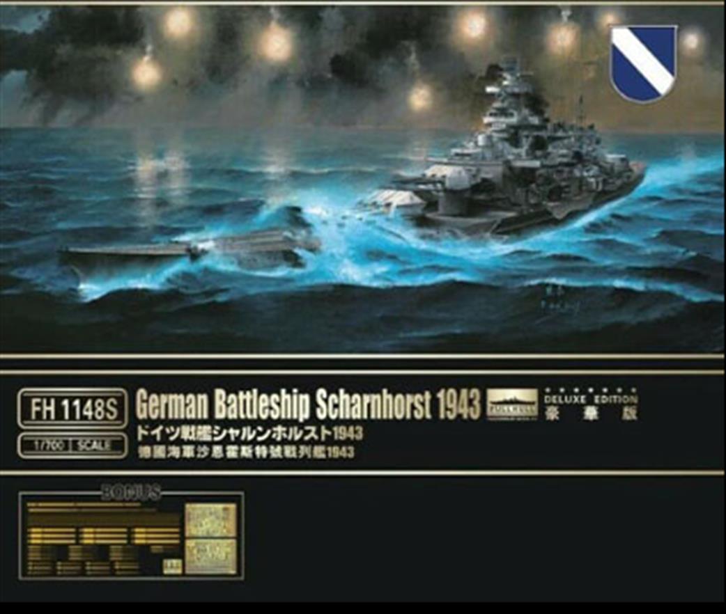 Flyhawk 1/700 FH1148S German Battleship Scharnhorst 1943 Deluxe Kit