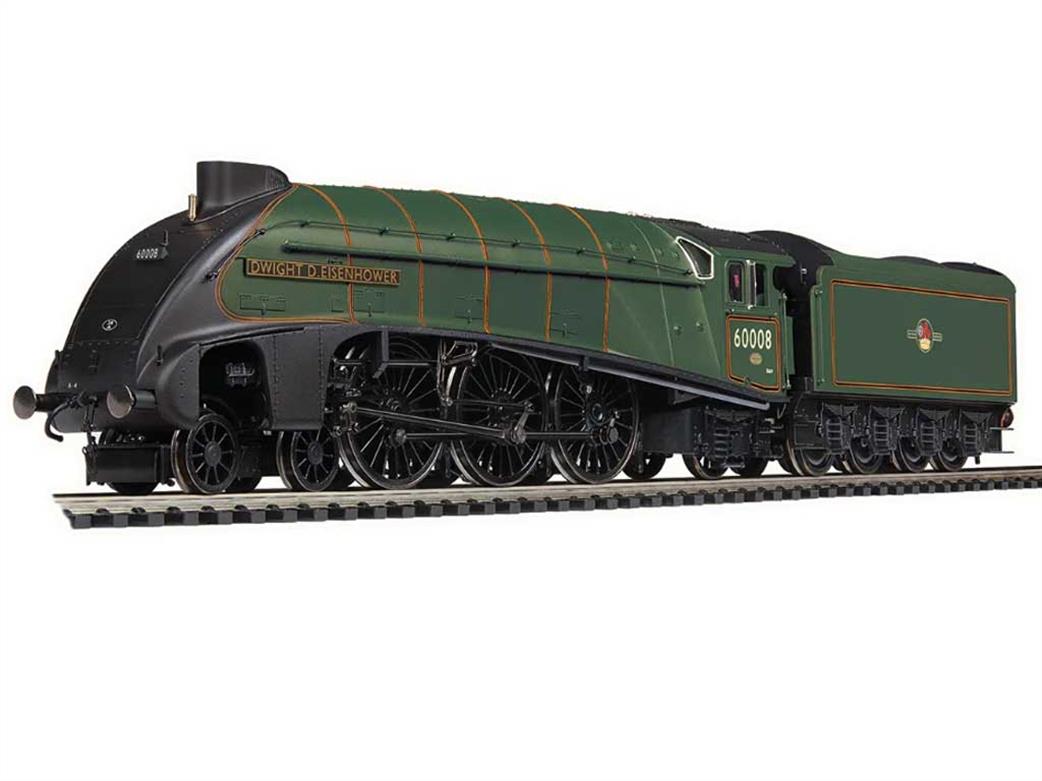 Hornby OO R30265 Dublo BR 60008 Dwight D Eisenhower Gresley Streamlined A4 Class 4-6-2 Pacific BR Lined Green Late Crest Great Gathering 10th Anniversary