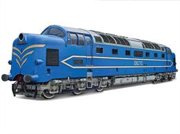 In 2023, the Hornby Dublo Deltic model fills a hole in Hornby history, with the DP1 Deltic featuring on the cover of the 2nd edition catalogue in 1960, but never actually being made in physical form unlike the Class 55 Deltic, which did receive a Hornby Dublo incarnation. This model is fitted with a diecast body, 21 pin DCC decoder socket for digital operation, a 5 pole motor with dual flywheels and dual bogie drive. This is surely, not a Dublo model to be missed.Please note that this model is non-sound. Hornby advise the 2023 catalogue information is intended to show that a HM7000 bluetooth controlled sound decoder will be available for this model. The factory fitted sound model is R30297TXS.Release planned for December 2024.