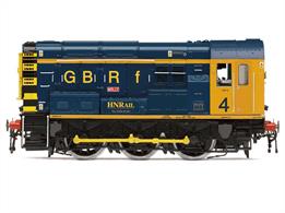 Model of ex-BR class 08 diesel shunting locomotive 08818 Molly.This locomotive is owned by HNRail, the Harry Needle Railroad Company, and on lease to GB Railfreight for depot an contract shunting duties.The locomotive is modelled in GBRf blue livery with orange cab and named MOLLY, following the GBRf practice of naming ex-BR locomotives after the wives of staff and crew members.