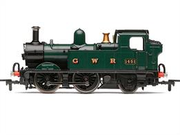 Locomotive 1451 was built in 1935 at the GWRs Swindon Works. Spending much of its life in the West Country, the locomotive would be allocated to the Exeter shed in 1948 under BR. Withdrawn from the Gloucester Horton Road shed in 1964, the locomotive would be cut up and scrapped within a month.This model is fitted with a 3 pole motor and simple gearing, proving to be a reliable runner on any layout and its railroad specification makes it ideal as a starter model.