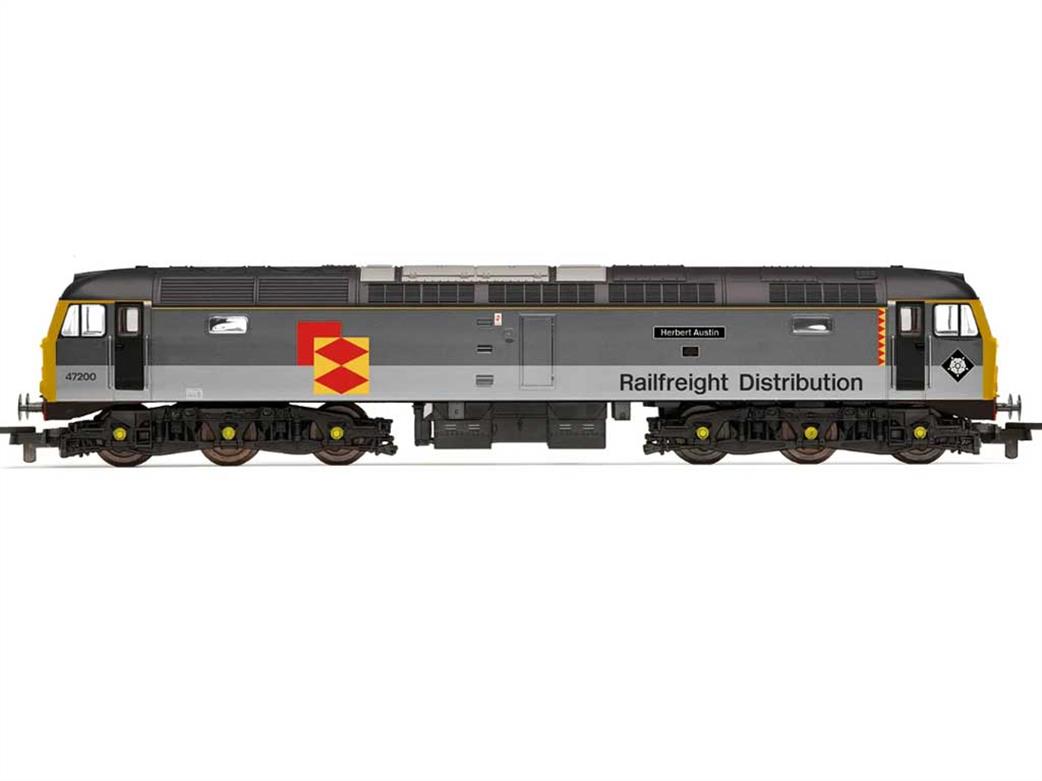 Hornby R30321TXS RailRoad Plus BR 47188 Herbert Austin Class 47 Co-Co Diesel Railfreight Triple Grey Dsitribution Sector Markings Sound Fitted OO
