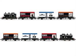 The Beatles require almost no introduction, it is hard to imagine a corner of the globe where their punchy sounds have not been heard in the almost 60 years they have achieved mainstream success.Celebrate the Beatles with The Liverpool Connection Train Pack. This pack features a Beatles liveried 0-4-0 locomotive and matching long wheelbase vans celebrating the hit albums The Beatles Hits, Twist and Shout and Long Tall Sally.A must for any Beatles collector, this model will look as good in a cabinet or on a shelf as it would traversing the most diverse of layouts.