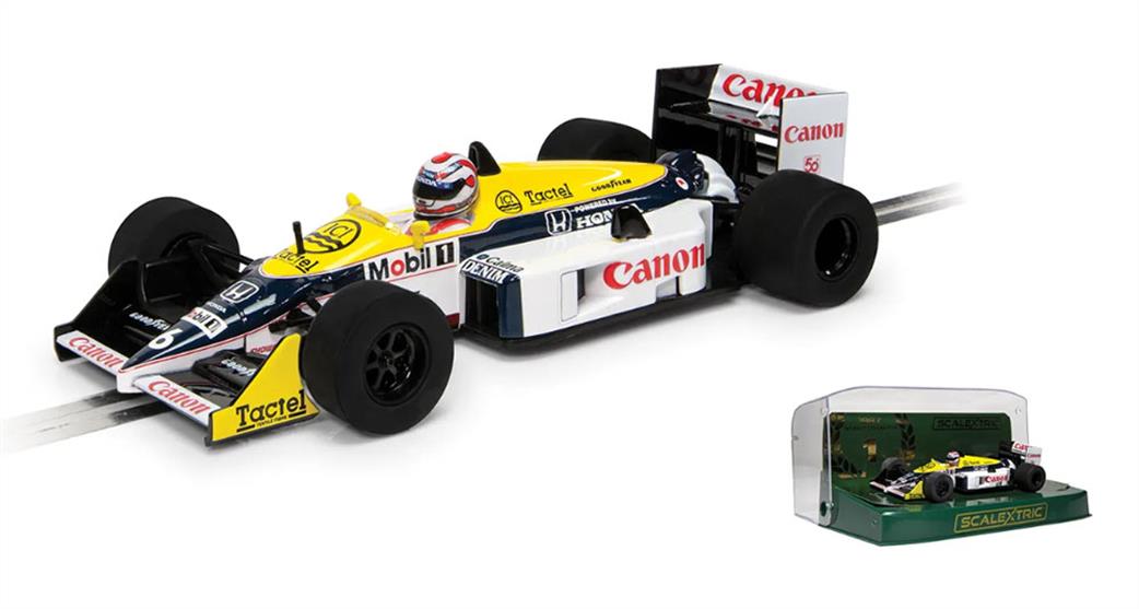 Scalextric C4309 Williams FW11 Nelson Piquet 1987 World Champion Slot Car Model 1/32