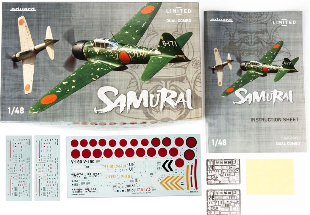 Eduard 11168 Samurai  A6M3 Zero Dual Combo Type 22/22A/32/32A Plastic Kit 1/48
