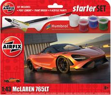 Airfix A55006 1/43rd Small Beginners McLaren 765LT Starter Set with Paint &amp; Glue