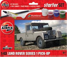 Airfix A55012 1/43rd Small Beginners Land Rover Series 1 Starter Set with Paint &amp; Glue