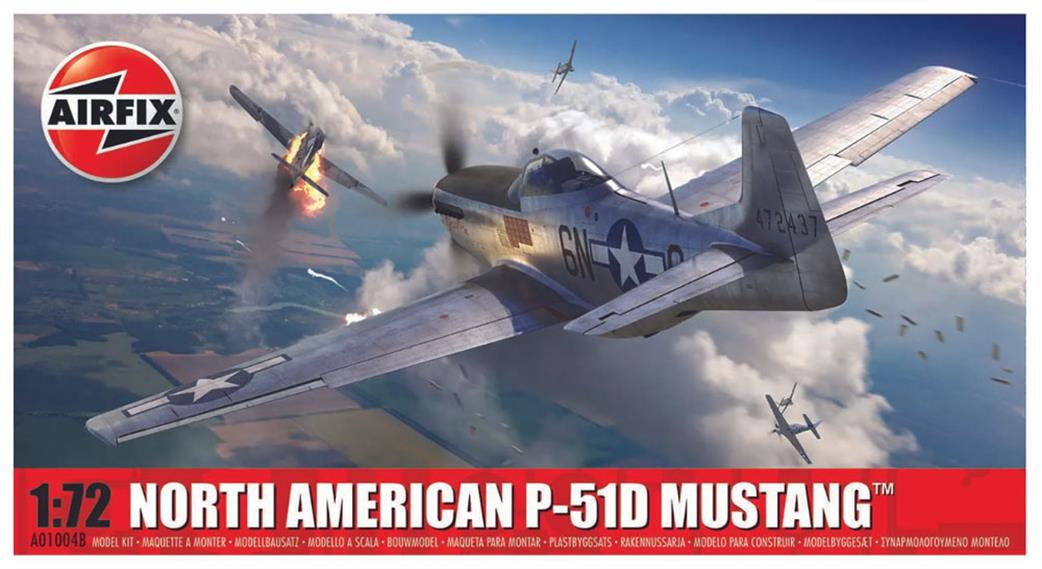 Airfix 1/72 A01004B North American P51-D Mustang WW2 Fighter Kit