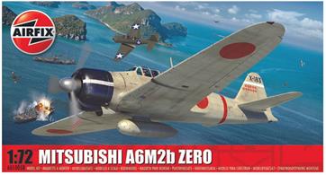 Airfix 1/72nd A01005B Mitsubishi A6M2b Zero Kit Length 126mm  Number of parts 47  Wingspan 166mmGlue and paints are required to assemble and complete the model (not included)