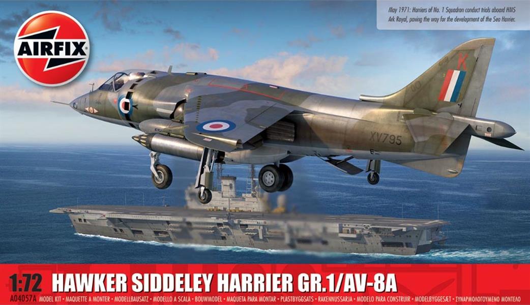 Airfix 1/72 A04057A Hawker Siddeley Harrier GR.1/AV-8A Jump Jet Kit