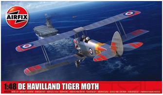 Airfix A04104A 1/48th De Havilland Tiger Moth Aircraft KitNumber of Parts 91    Length 152mm    Width 184mm