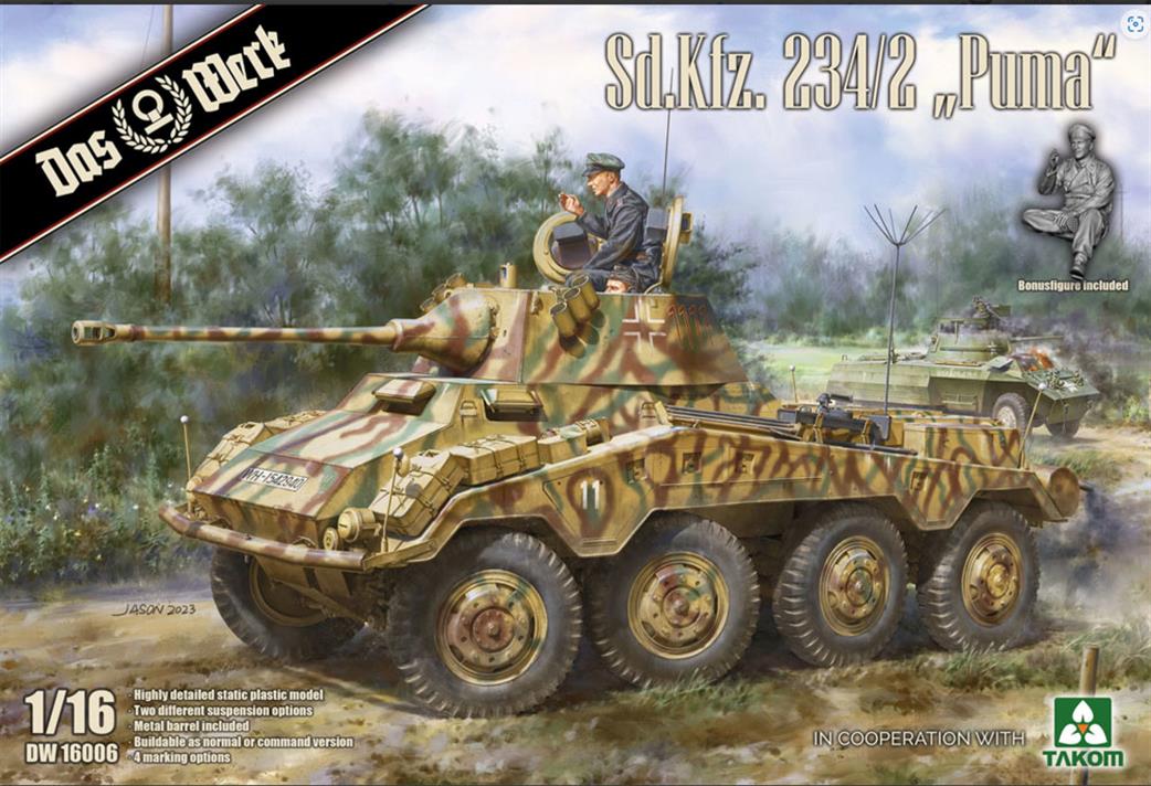 Das Werk 1/16 16006 German WW2 Sd.Kfz. 234/2 Puma Armoured Car Kit