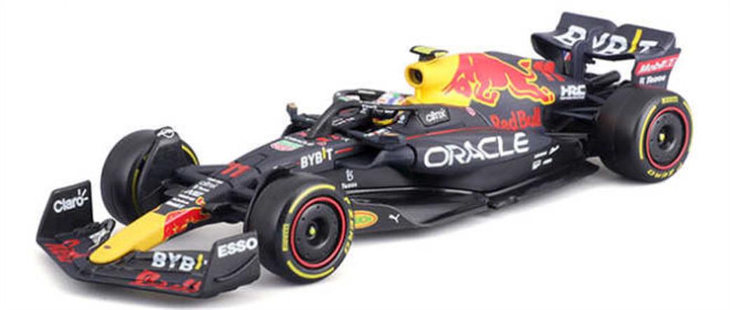 Burago 1/43 B18-38062P Red Bull Racing RB18 2022 F1 #11 Sergio Perez w/Helmet and Showcase Model