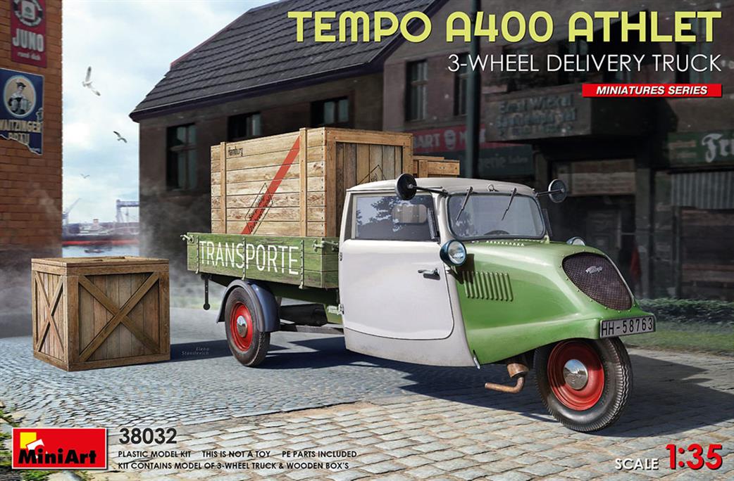 MiniArt 1/35 38032 Tempo A400 Athlet 3 wheel Delivery Truck Kit