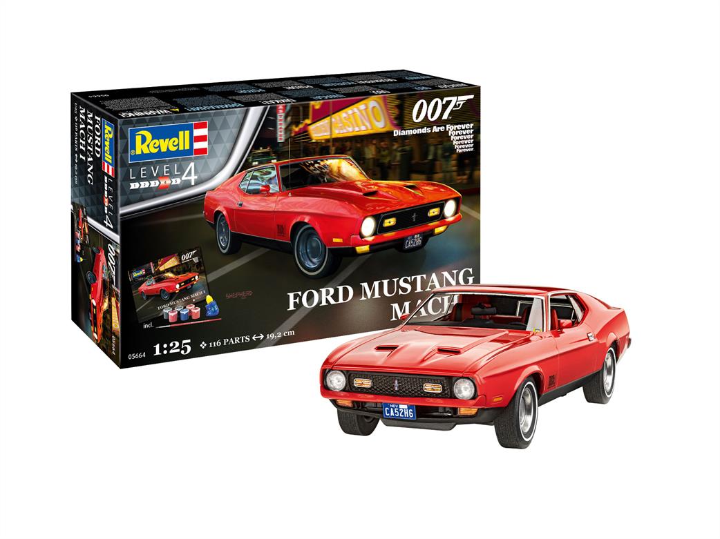 Revell 1/25 05664 James Bond Ford Mustang Mach 1 Gift Set